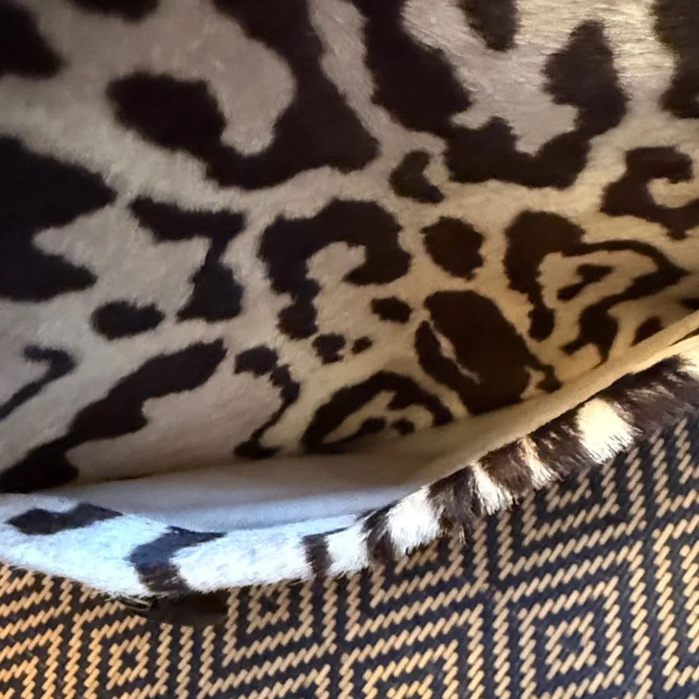 Y2K COACH large Ocelot Leopard print dyed Hair on calf tote 21165 calf hair